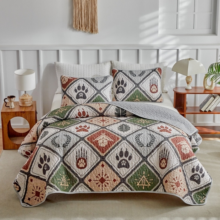 91家纺网 家纺一手货源 找家纺 （总）温宁家纺 2026新款印花床盖第二批跨境，外贸，亚马逊，shein，temu