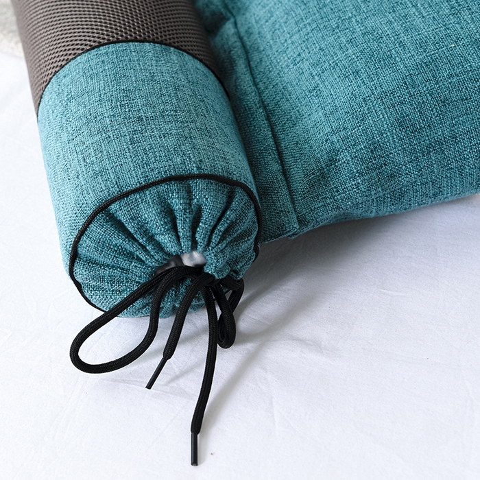 91家纺网 家纺一手货源 找家纺 仁宇枕业 2026新款新品枕头枕芯多功能组合式仿麻全荞麦护颈枕头枕芯 组合仿麻布枕绿色