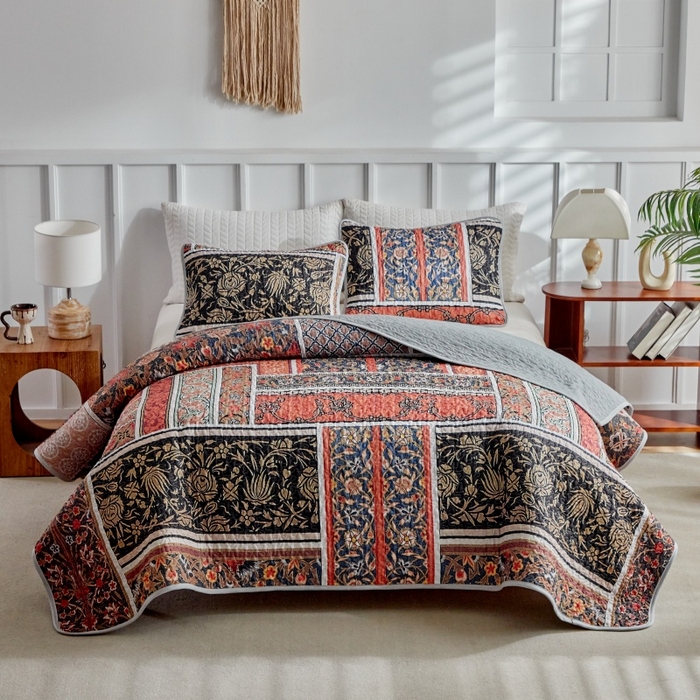 91家纺网 家纺一手货源 找家纺 （总）温宁家纺 2026新款印花床盖第二批跨境，外贸，亚马逊，shein，temu