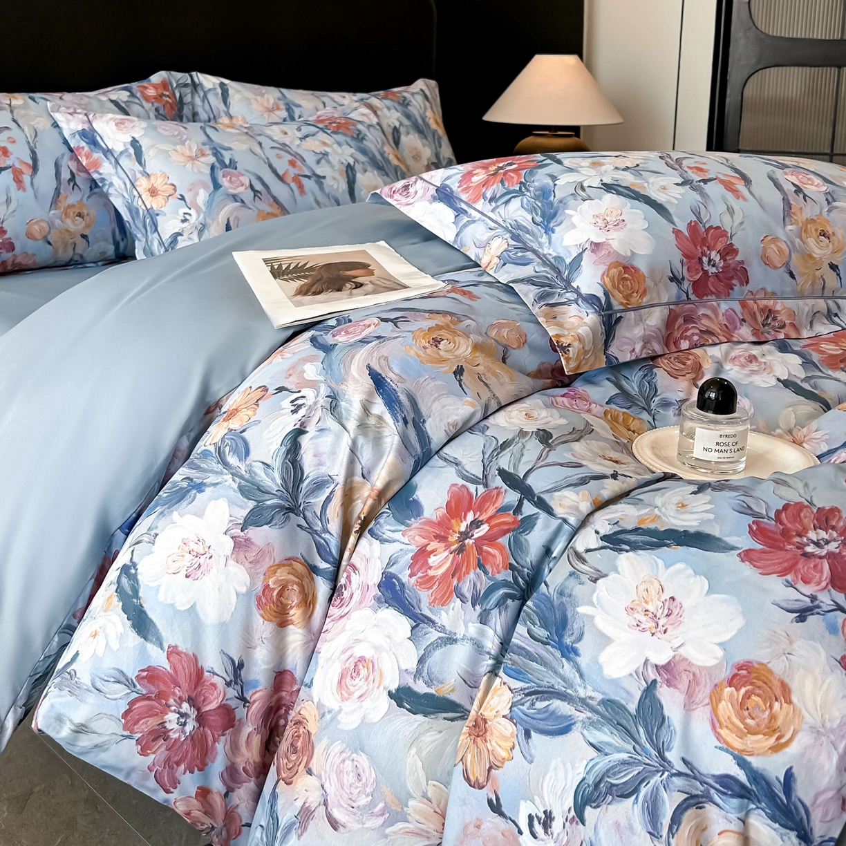 91家纺网 家纺一手货源 找家纺 启航家居 2026新款全棉纯棉数码印花四件套（控价198） 幻梦之舞兰