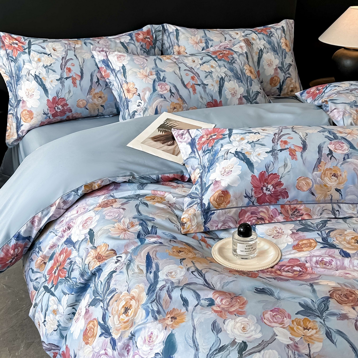 91家纺网 家纺一手货源 找家纺 启航家居 2026新款全棉纯棉数码印花四件套（控价198） 幻梦之舞兰