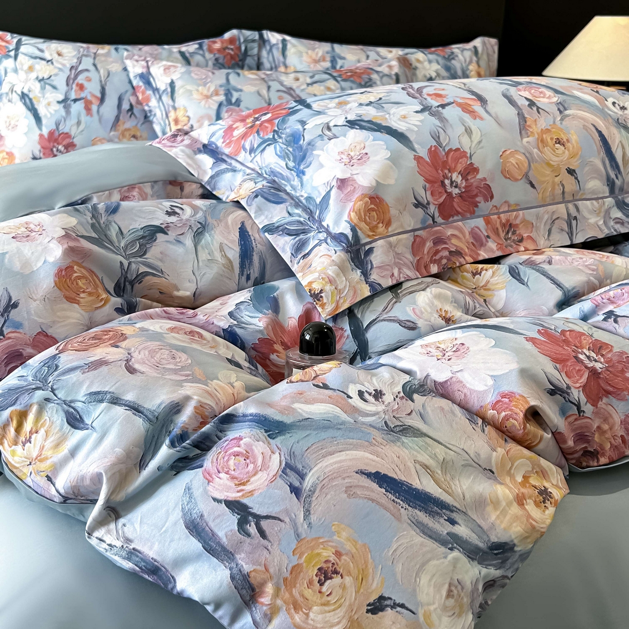 91家纺网 家纺一手货源 找家纺 启航家居 2026新款全棉纯棉数码印花四件套（控价198） 幻梦之舞兰