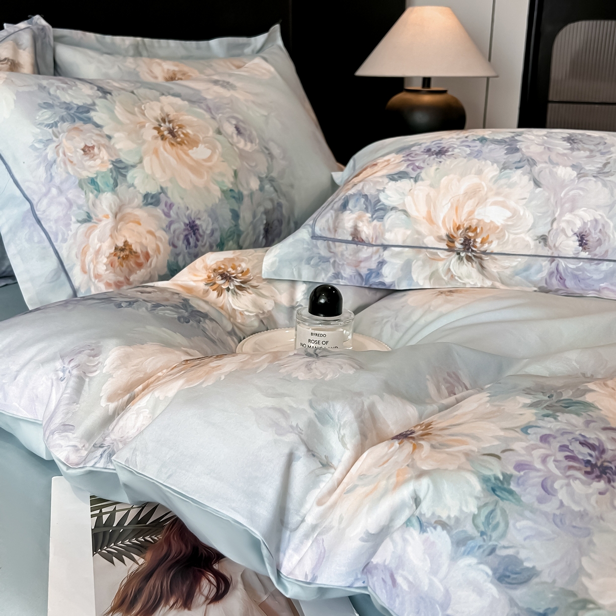 91家纺网 家纺一手货源 找家纺 启航家居 2026新款全棉纯棉数码印花四件套（控价198） 栖茜岛兰