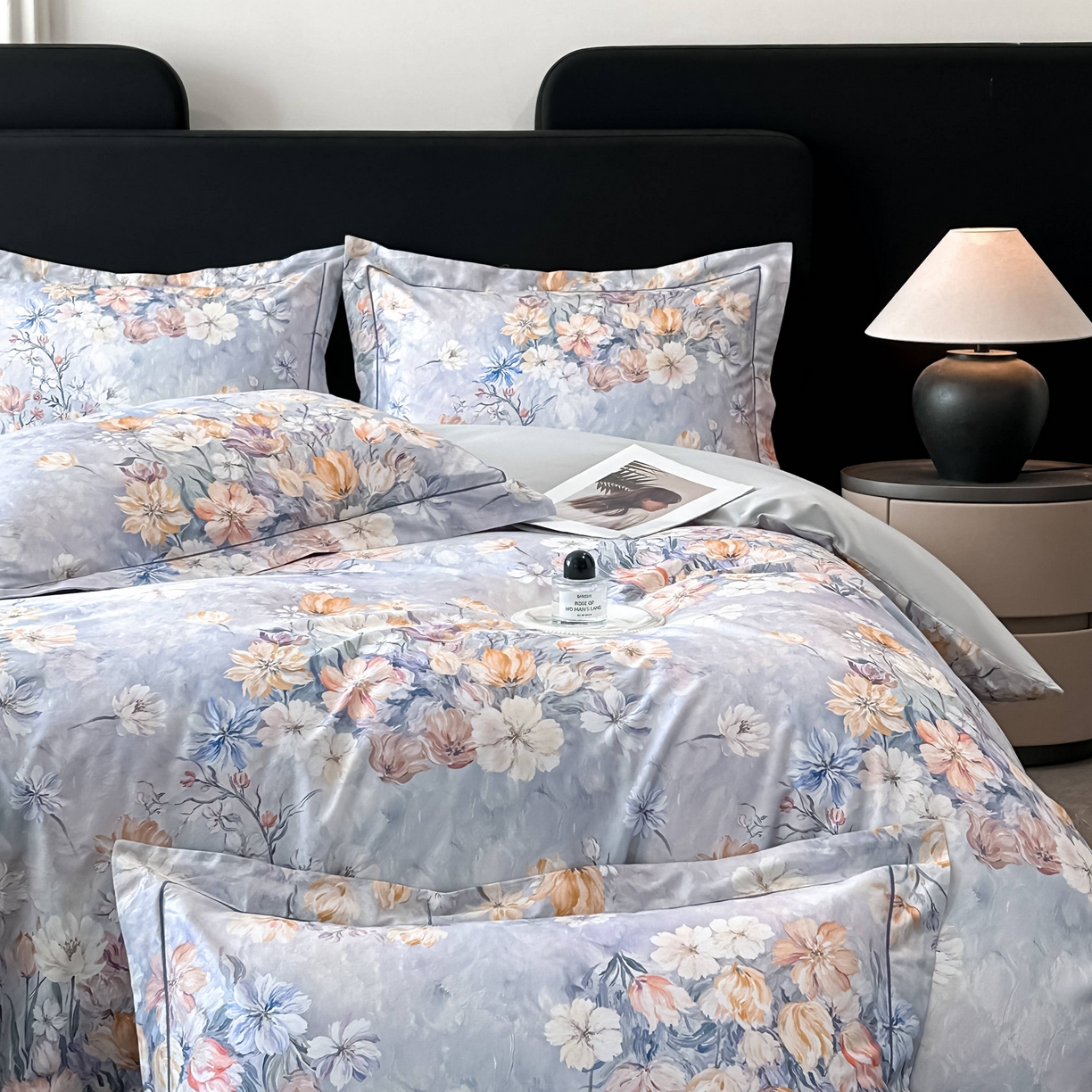 91家纺网 家纺一手货源 找家纺 启航家居 2026新款全棉纯棉数码印花四件套（控价198） 木浔与森紫