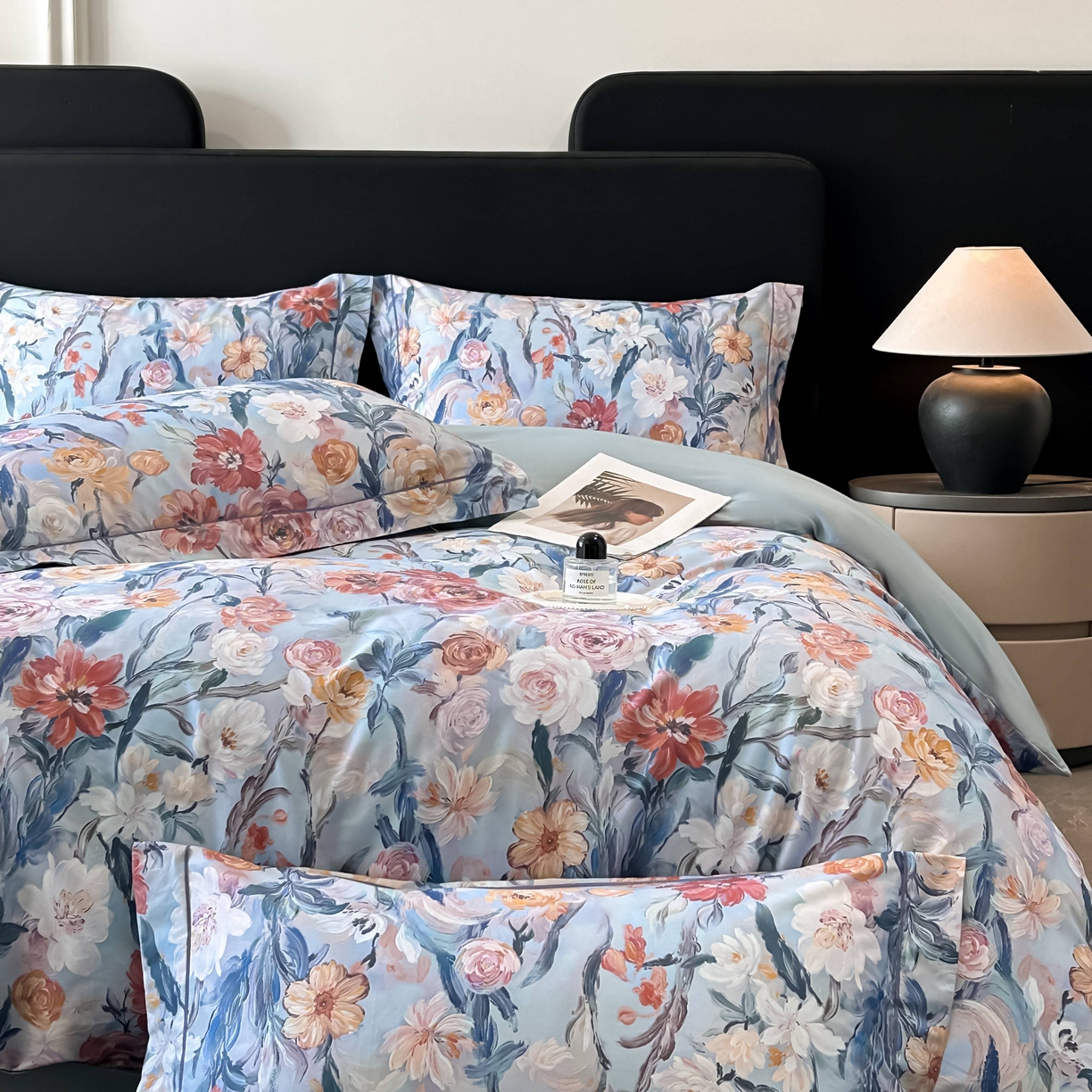 91家纺网 家纺一手货源 找家纺 启航家居 2026新款全棉纯棉数码印花四件套（控价198） 幻梦之舞兰