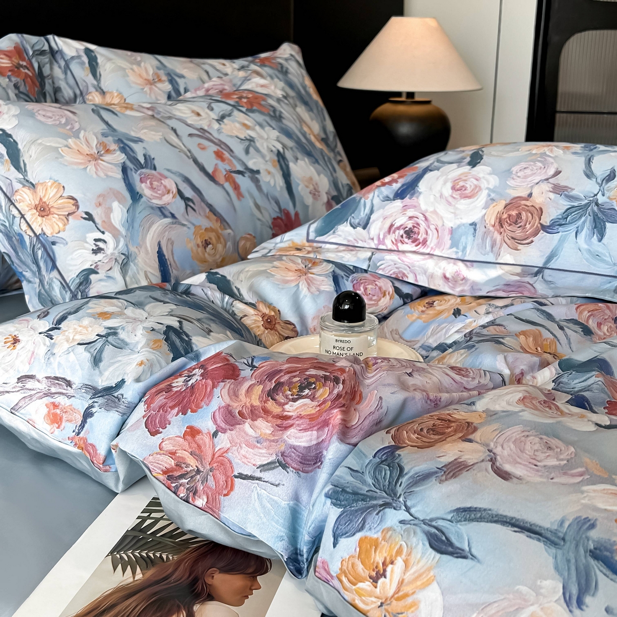 91家纺网 家纺一手货源 找家纺 启航家居 2026新款全棉纯棉数码印花四件套（控价198） 幻梦之舞兰