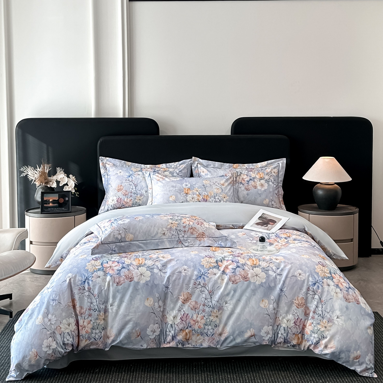 91家纺网 家纺一手货源 找家纺 启航家居 2026新款全棉纯棉数码印花四件套（控价198） 木浔与森紫