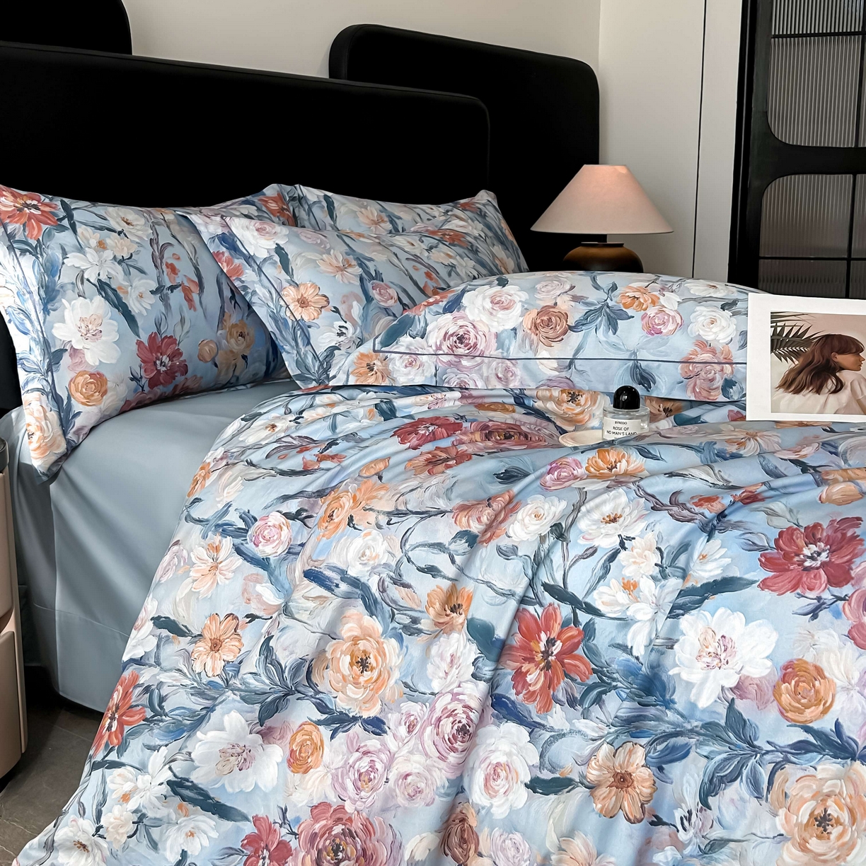 91家纺网 家纺一手货源 找家纺 启航家居 2026新款全棉纯棉数码印花四件套（控价198） 幻梦之舞兰