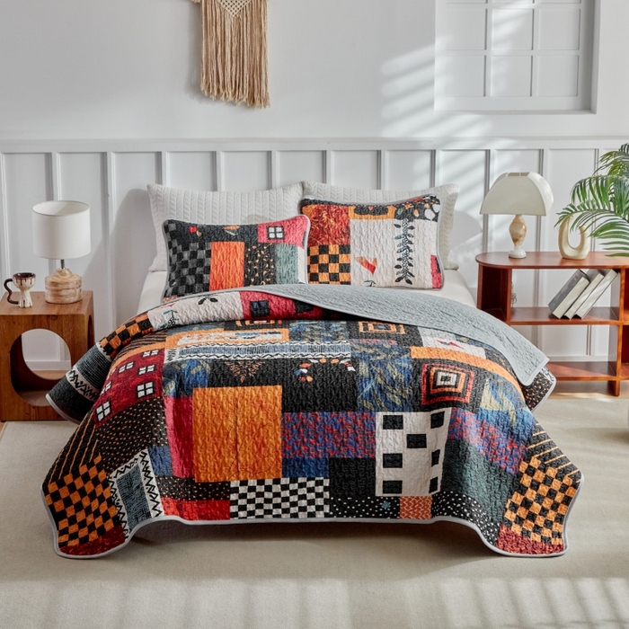 91家纺网 家纺一手货源 找家纺 （总）温宁家纺 2026新款印花床盖第二批跨境，外贸，亚马逊，shein，temu