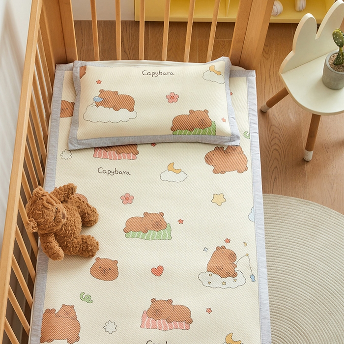 91家纺网 家纺一手货源 找家纺 嗨生活 2026新款冰豆豆枕芯大版卡通儿童枕芯幼儿园枕芯枕头枕芯 绒豆豆-恐龙宝宝