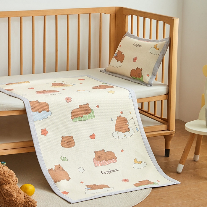 91家纺网 家纺一手货源 找家纺 （总）嗨生活 2026年新款600D冰藤凉席儿童婴儿床凉席 幼儿园凉席 拼床凉席（可定做）