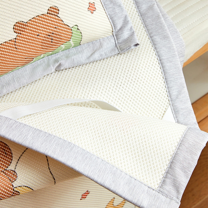 91家纺网 家纺一手货源 找家纺 （总）嗨生活 2026年新款600D冰藤凉席儿童婴儿床凉席 幼儿园凉席 拼床凉席（可定做）