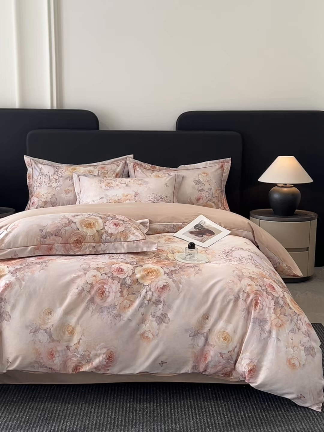 91家纺网 家纺一手货源 找家纺 启航家居 2026新款全棉纯棉数码印花四件套（控价198） 奇薇城堡桔