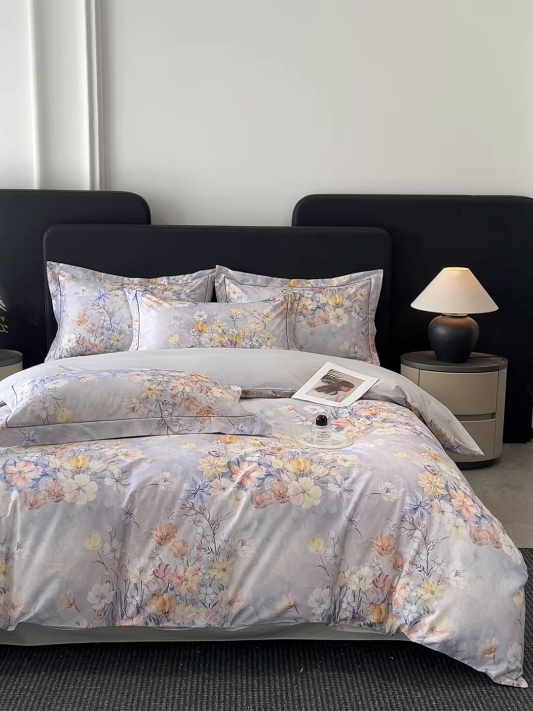 91家纺网 家纺一手货源 找家纺 启航家居 2026新款全棉纯棉数码印花四件套（控价198） 木浔与森紫