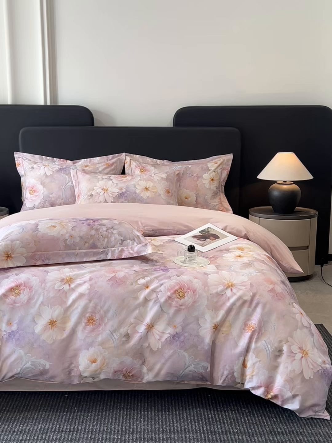 91家纺网 家纺一手货源 找家纺 启航家居 2026新款全棉纯棉数码印花四件套（控价198） 云薇悠韵粉