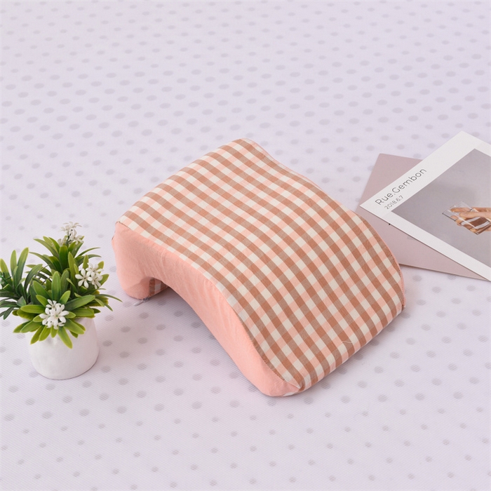 仁宇枕业 2026新款新品枕头枕芯全棉色织水洗棉枕芯学生儿童幼儿园午睡午休枕头枕芯 无印风午睡枕-粉小格