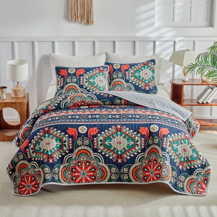 91家纺网 家纺一手货源 找家纺 （总）温宁家纺 2026新款印花床盖第二批跨境，外贸，亚马逊，shein，temu