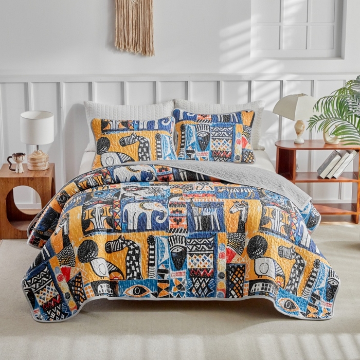 91家纺网 家纺一手货源 找家纺 （总）温宁家纺 2026新款印花床盖第二批跨境，外贸，亚马逊，shein，temu