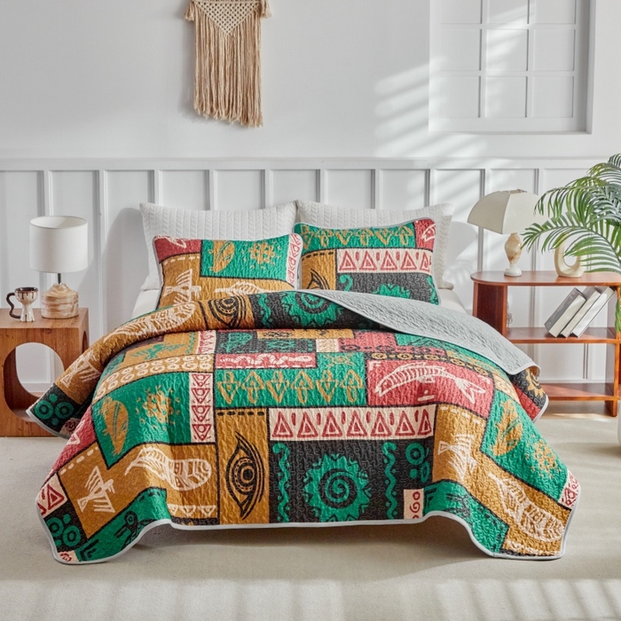 91家纺网 家纺一手货源 找家纺 （总）温宁家纺 2026新款印花床盖第二批跨境，外贸，亚马逊，shein，temu