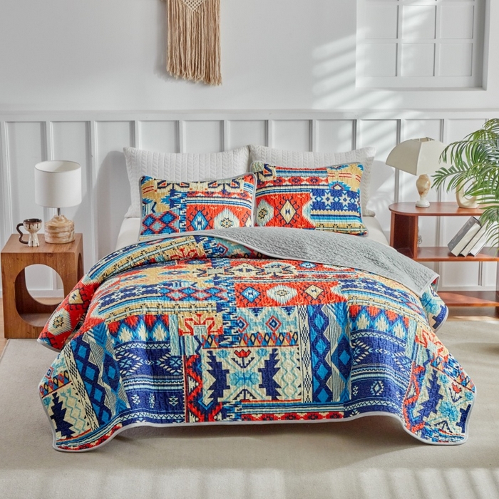 91家纺网 家纺一手货源 找家纺 （总）温宁家纺 2026新款印花床盖第二批跨境，外贸，亚马逊，shein，temu