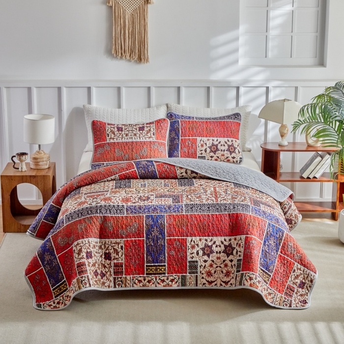 91家纺网 家纺一手货源 找家纺 （总）温宁家纺 2026新款印花床盖第二批跨境，外贸，亚马逊，shein，temu