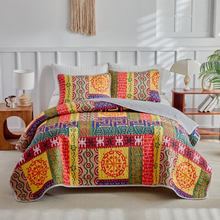 91家纺网 家纺一手货源 找家纺 （总）温宁家纺 2026新款印花床盖第二批跨境，外贸，亚马逊，shein，temu