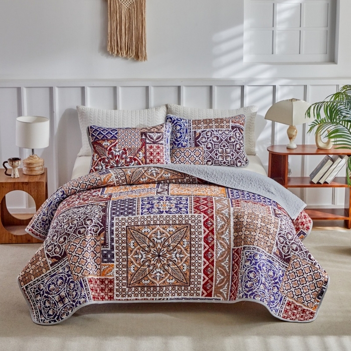 91家纺网 家纺一手货源 找家纺 （总）温宁家纺 2026新款印花床盖第二批跨境，外贸，亚马逊，shein，temu