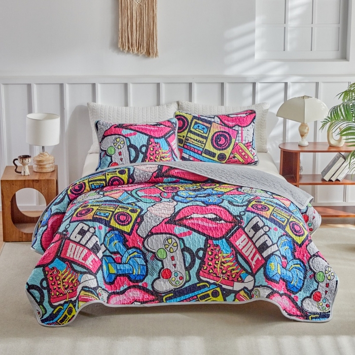 91家纺网 家纺一手货源 找家纺 （总）温宁家纺 2026新款印花床盖第二批跨境，外贸，亚马逊，shein，temu