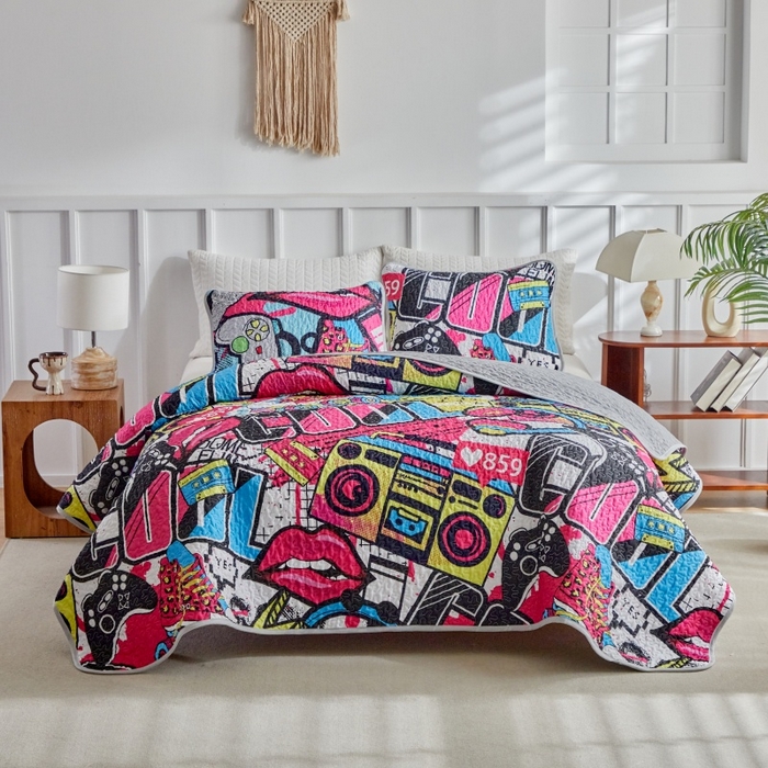 91家纺网 家纺一手货源 找家纺 （总）温宁家纺 2026新款印花床盖第二批跨境，外贸，亚马逊，shein，temu