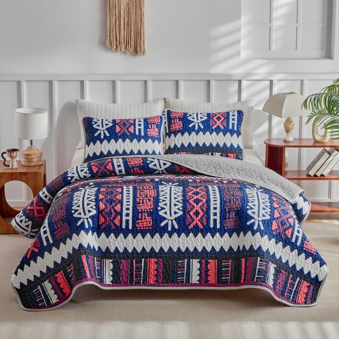 91家纺网 家纺一手货源 找家纺 （总）温宁家纺 2026新款印花床盖第二批跨境，外贸，亚马逊，shein，temu