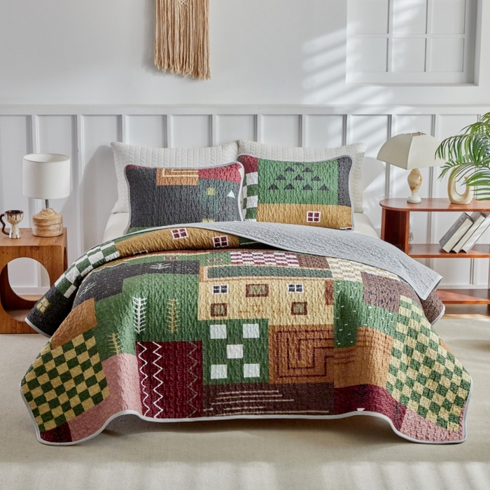 91家纺网 家纺一手货源 找家纺 （总）温宁家纺 2026新款印花床盖第二批跨境，外贸，亚马逊，shein，temu