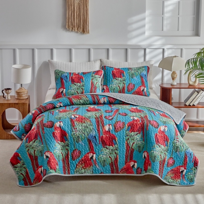 91家纺网 家纺一手货源 找家纺 （总）温宁家纺 2026新款印花床盖第二批跨境，外贸，亚马逊，shein，temu