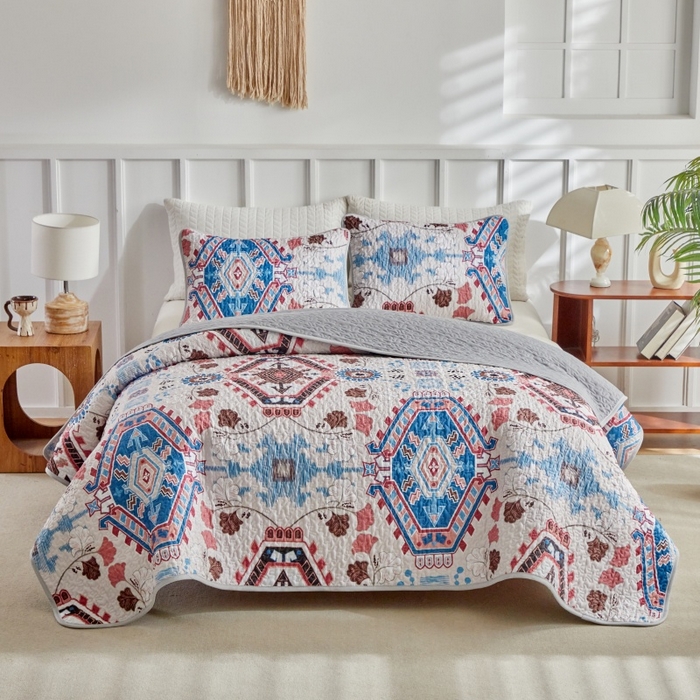 91家纺网 家纺一手货源 找家纺 （总）温宁家纺 2026新款印花床盖第二批跨境，外贸，亚马逊，shein，temu