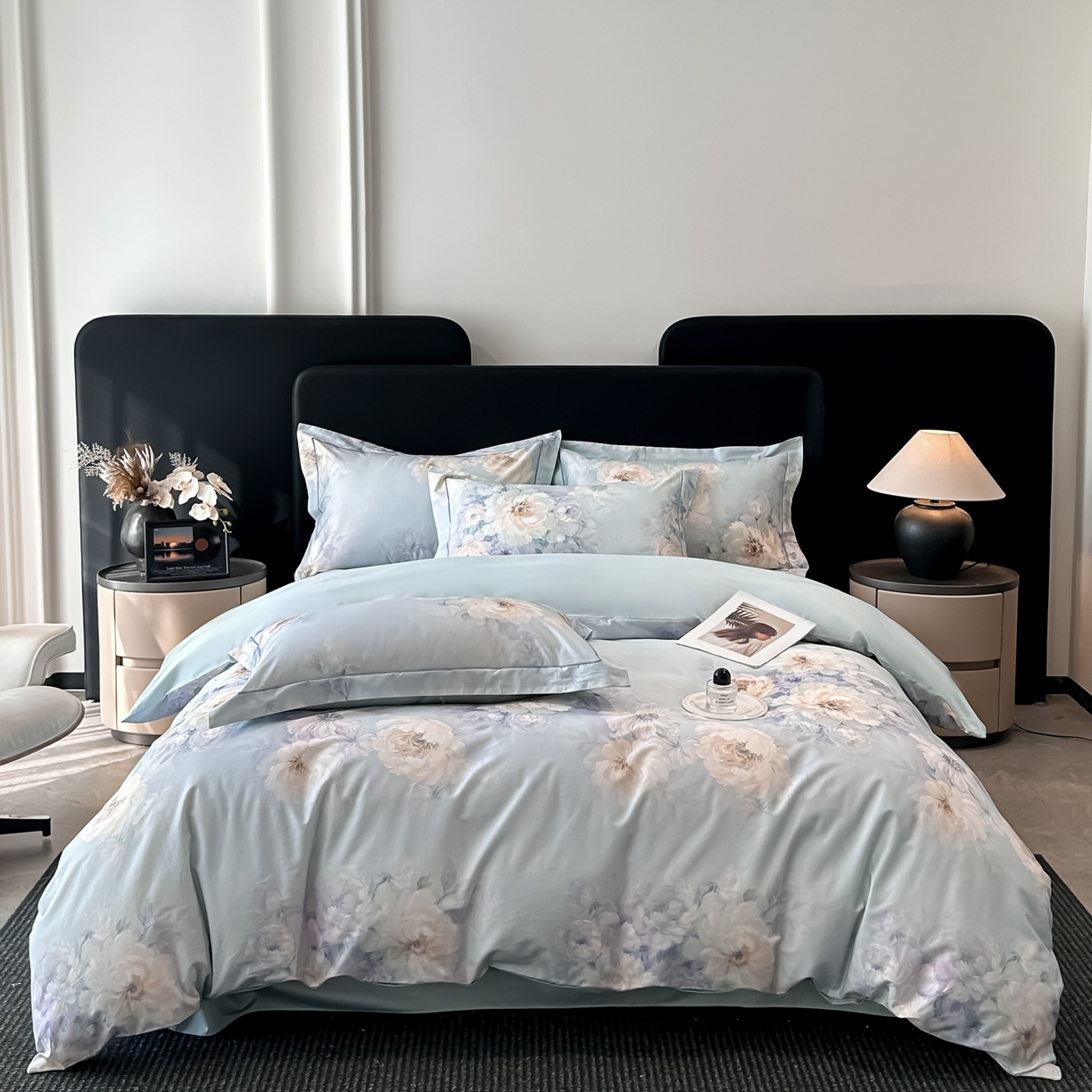 91家纺网 家纺一手货源 找家纺 启航家居 2026新款全棉纯棉数码印花四件套（控价198） 栖茜岛兰