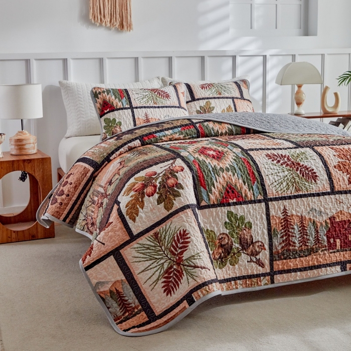 91家纺网 家纺一手货源 找家纺 （总）温宁家纺 2026新款印花床盖第二批跨境，外贸，亚马逊，shein，temu