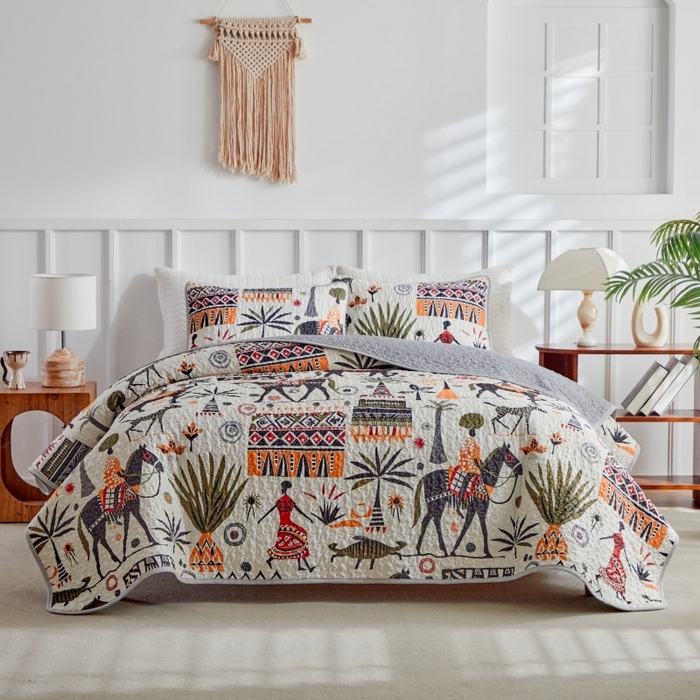 91家纺网 家纺一手货源 找家纺 温宁家纺 2026新款印花床盖跨境，外贸，亚马逊，shein，temu 0056