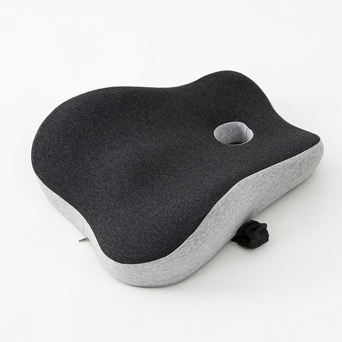 91家纺网 家纺一手货源 找家纺 仁宇枕业 2026新款枕品清凉夏季锦冰丝包裹式带洞透气护腰垫腰靠 透气护腰腰靠-黑灰色