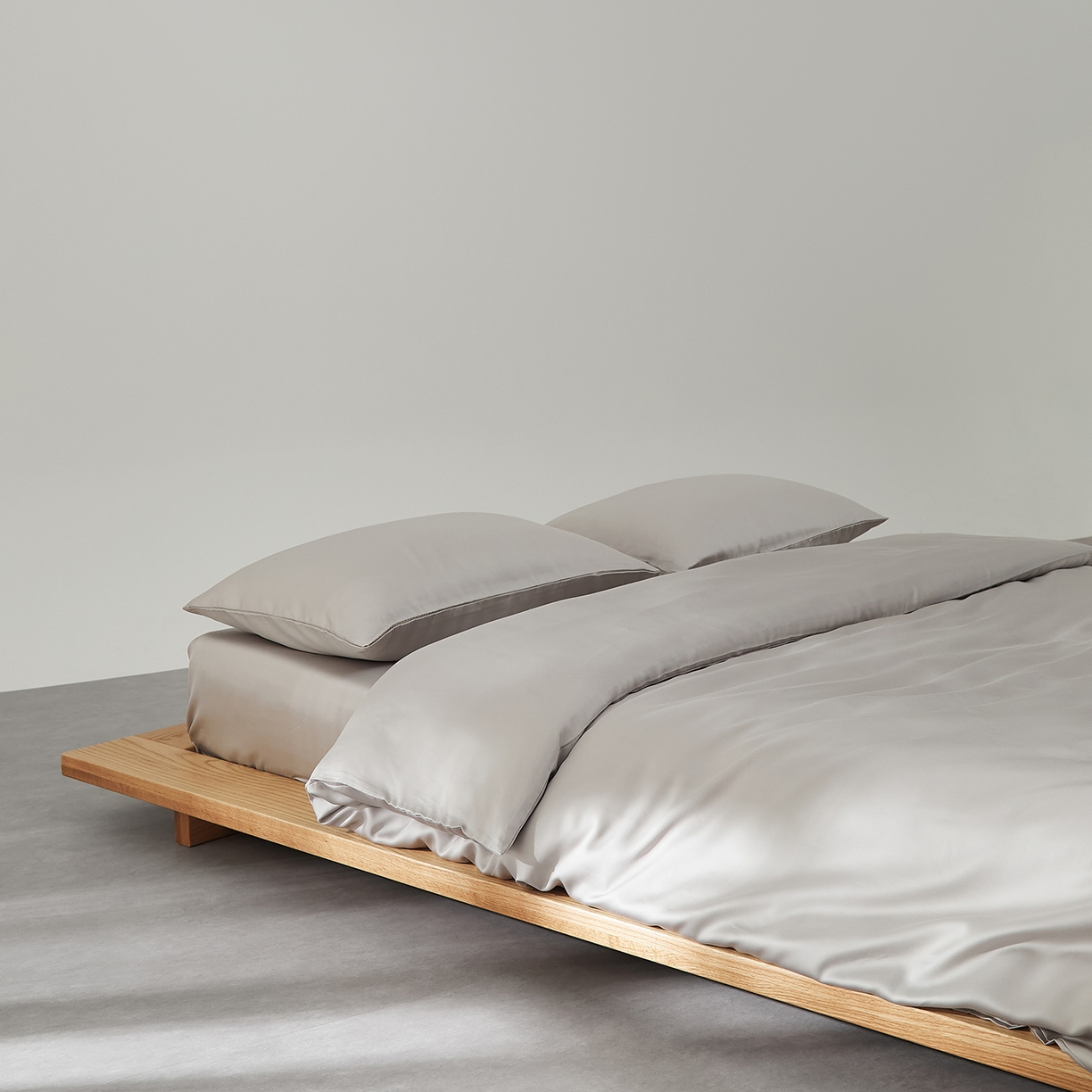 91家纺网 家纺一手货源 找家纺 优彩 2026新款60支兰精天丝单品枕套床单被套床笠系列-单被套 都市灰