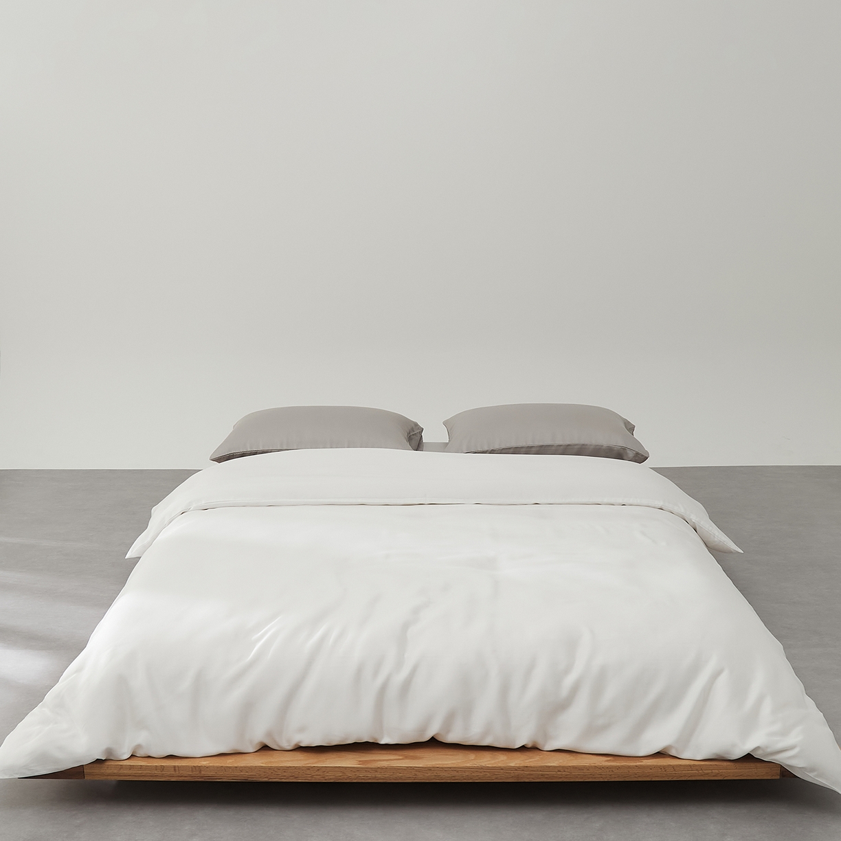 91家纺网 家纺一手货源 找家纺 优彩 2026新款60支兰精天丝单品枕套床单被套床笠系列-单被套 古董白