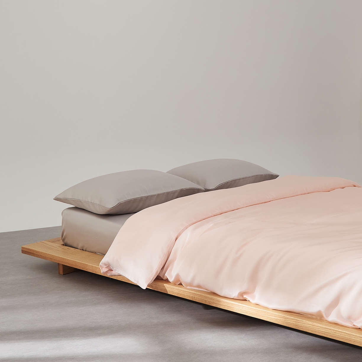 91家纺网 家纺一手货源 找家纺 优彩 2026新款60支兰精天丝单品枕套床单被套床笠系列-单被套 海贝粉