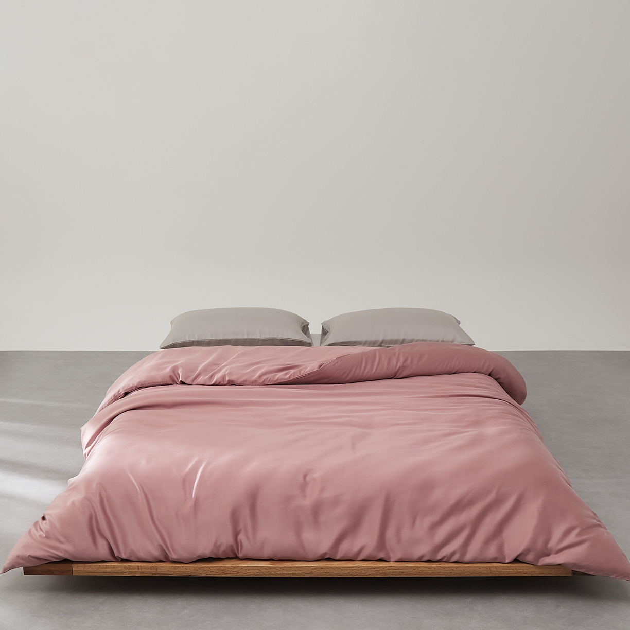 91家纺网 家纺一手货源 找家纺 优彩 2026新款60支兰精天丝单品枕套床单被套床笠系列-单被套 浆果粉