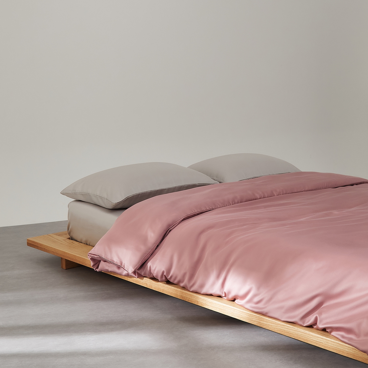 91家纺网 家纺一手货源 找家纺 优彩 2026新款60支兰精天丝单品枕套床单被套床笠系列-单被套 浆果粉