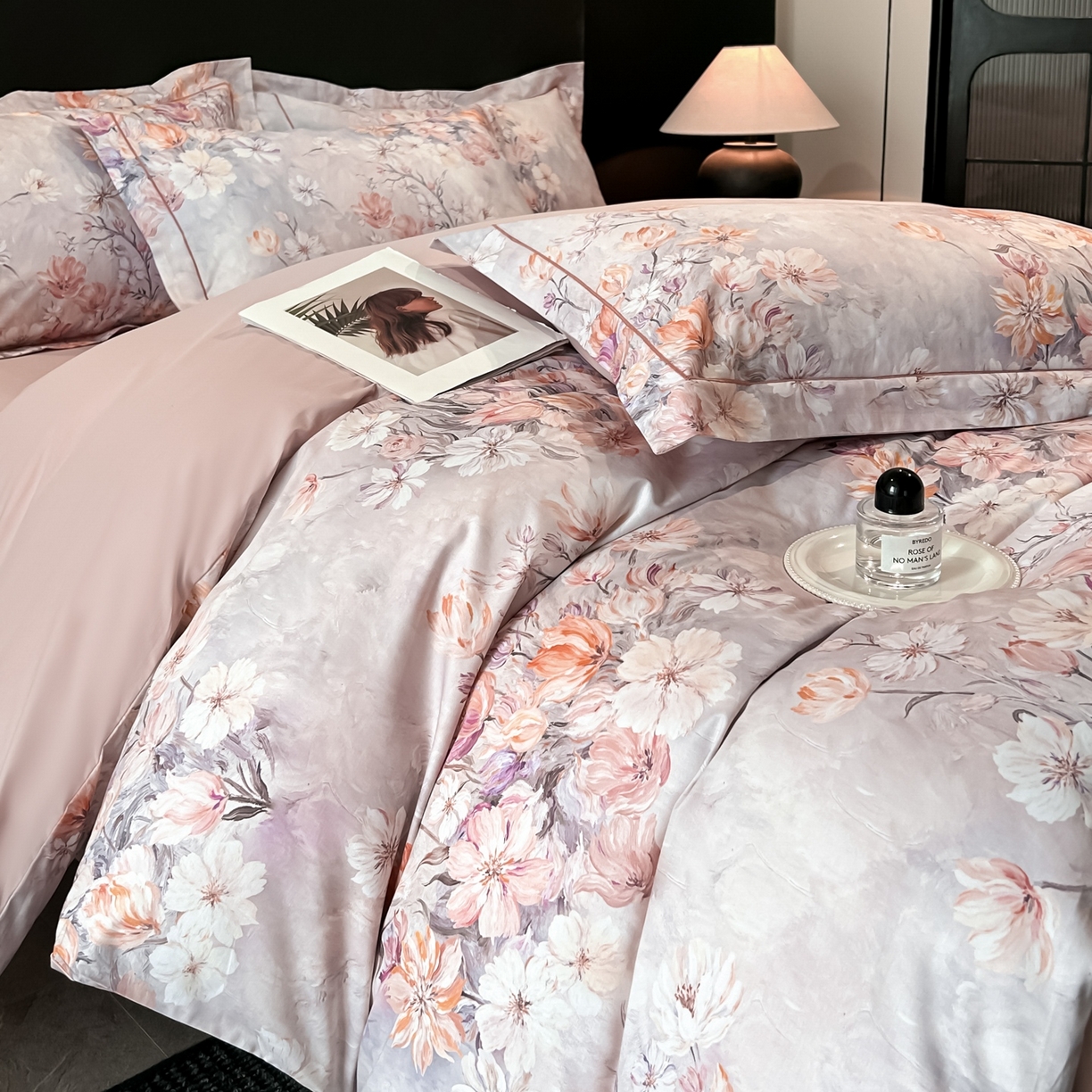 启航家居 2026新款全棉纯棉数码印花四件套（控价198） 木浔与森粉