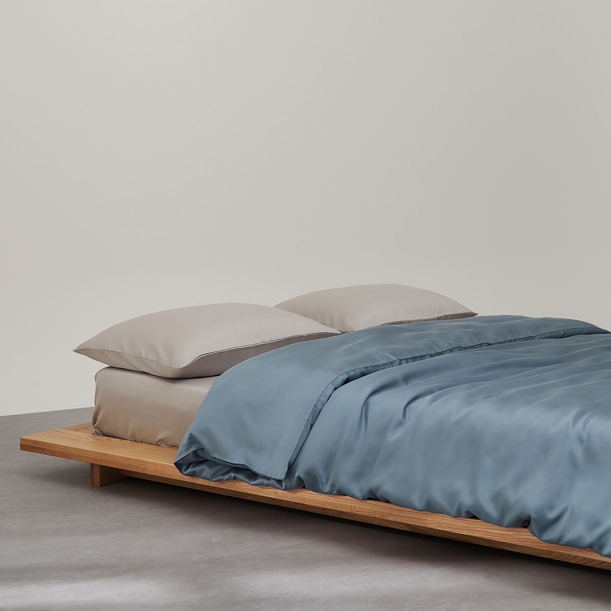 91家纺网 家纺一手货源 找家纺 优彩 2026新款60支兰精天丝单品枕套床单被套床笠系列-单被套 黎明蓝