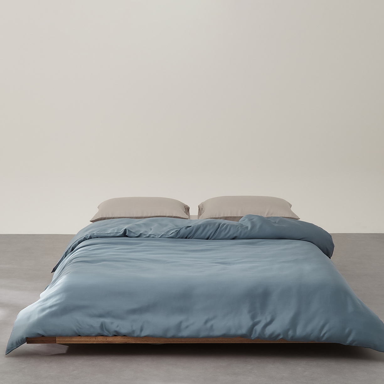 91家纺网 家纺一手货源 找家纺 优彩 2026新款60支兰精天丝单品枕套床单被套床笠系列-单被套 黎明蓝