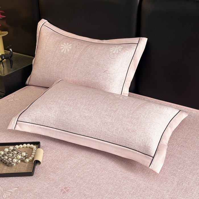 91家纺网 家纺一手货源 找家纺 （总）绒艺席业 2026年新款立体浮雕工艺正宗凉感豆豆席凉席席子-床笠款