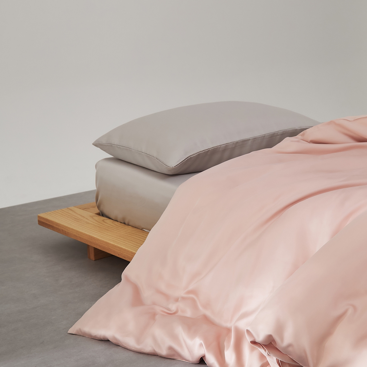 91家纺网 家纺一手货源 找家纺 优彩 2026新款60支兰精天丝单品枕套床单被套床笠系列-单被套 柔雾粉