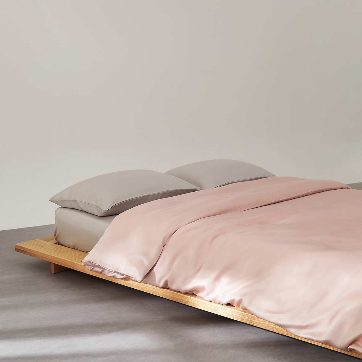 91家纺网 家纺一手货源 找家纺 优彩 2026新款60支兰精天丝单品枕套床单被套床笠系列-单被套 柔雾粉