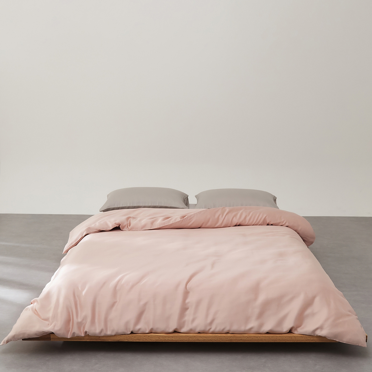 91家纺网 家纺一手货源 找家纺 优彩 2026新款60支兰精天丝单品枕套床单被套床笠系列-单被套 柔雾粉