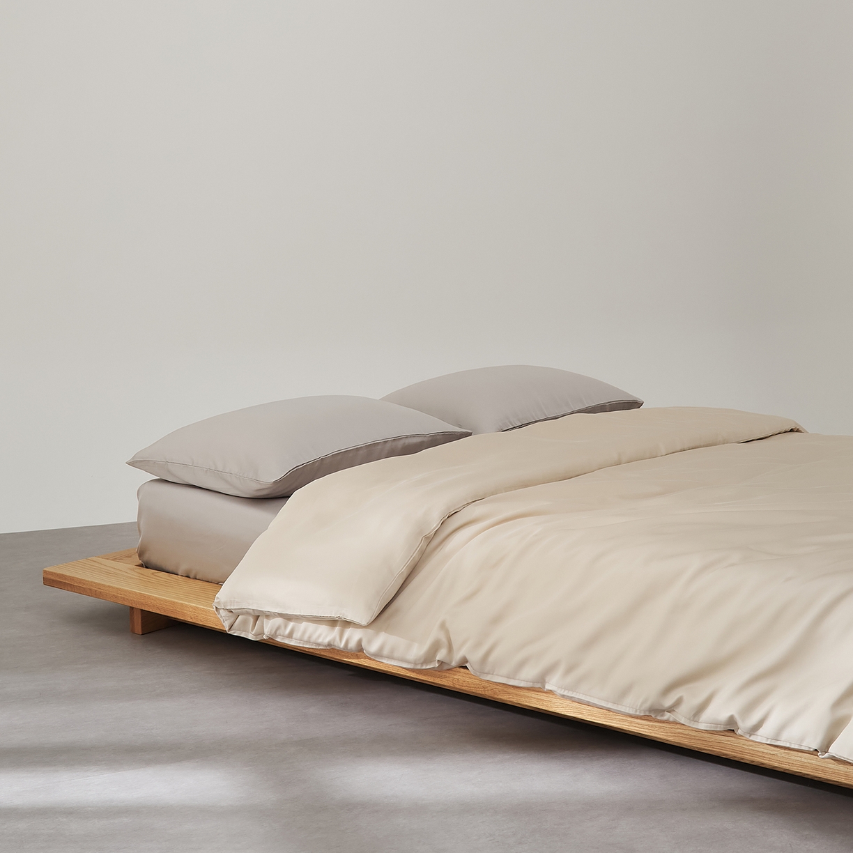 91家纺网 家纺一手货源 找家纺 优彩 2026新款60支兰精天丝单品枕套床单被套床笠系列-单被套 香槟色